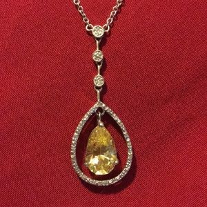 Sterling silver drop necklace